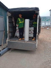 Nilon trải nền, lót nền đổ bê tông. Nilon loại dày 0.05mm, khổ 1.2m mở rộng 2.4m, 19-20m2/kg, cuộn khoảng 55kg