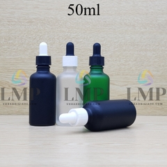 Chai tinh dầu phun mờ nắp bóp khoen nhựa sọc 50ml