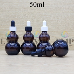 Chai hồ lô nắp bóp khoen nhựa sọc 50ml