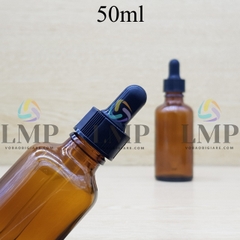 Chai tinh dầu nắp bóp khoen nhựa sọc 50ml
