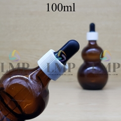 Chai hồ lô nắp bóp khoen nhựa sọc 100ml