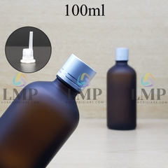 Chai tinh dầu phun mờ nắp xi 2 viền 100ml