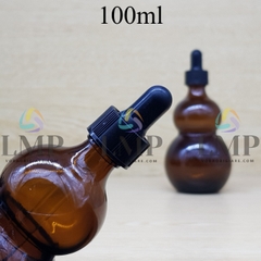 Chai hồ lô nắp bóp khoen nhựa sọc 100ml