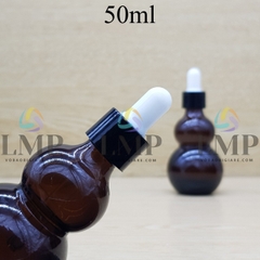 Chai hồ lô nắp bóp khoen nhựa trơn 50ml