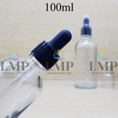 Chai tinh dầu nắp bóp khoen nhựa sọc có nắp chụp 100ml