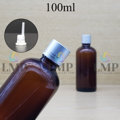 Chai tinh dầu nắp xi 2 viền 100ml