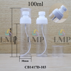 Chai PETG vai ngang đầu phun sương trơn