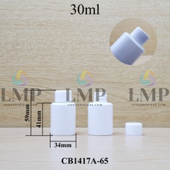 Chai PETG vai ngang nắp vặn trơn