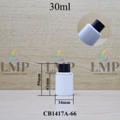 Chai PETG vai ngang nắp vặn trơn