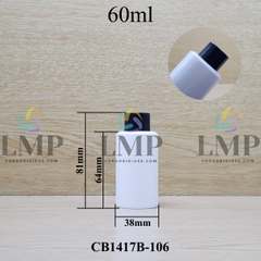 Chai PETG vai ngang nắp vặn trơn