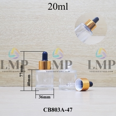 Chai thủy tinh nắp bóp khoen nhôm