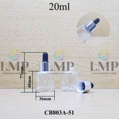 Chai thủy tinh nắp bóp khoen nhôm