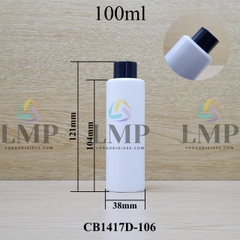 Chai PETG vai ngang nắp vặn trơn