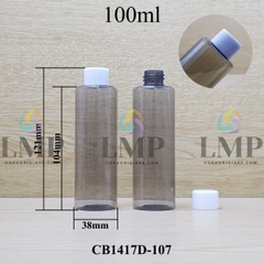 Chai PETG vai ngang nắp vặn trơn