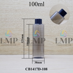 Chai PETG vai ngang nắp vặn trơn