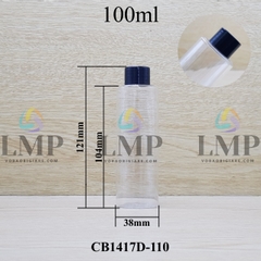 Chai PETG vai ngang nắp vặn trơn