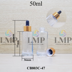 Chai thủy tinh nắp bóp khoen nhôm