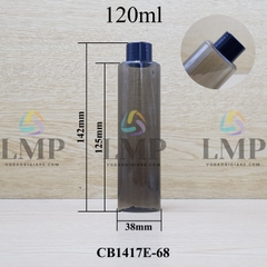 Chai PETG vai ngang nắp vặn trơn