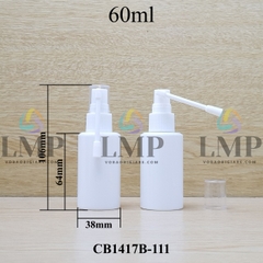 Chai PETG vai ngang đầu xịt mũi 360 độ