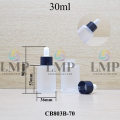 Chai thủy tinh nắp bóp khoen nhựa trơn