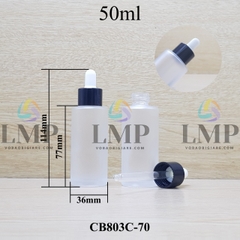 Chai thủy tinh nắp bóp khoen nhựa trơn