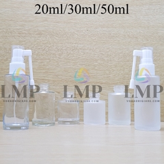 Chai thủy tinh đầu xịt mũi 360 độ