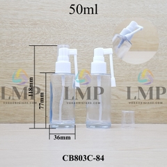 Chai thủy tinh đầu xịt mũi 360 độ