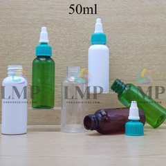 Chai vai tròn nắp nhọn sọc tattoo 50ml