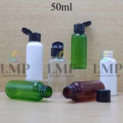 Chai vai tròn nắp bật trơn bóng 50ml