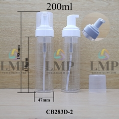 Chai tạo bọt nắp trắng