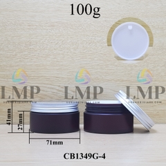 Hũ PET thân mờ nắp nhôm cuốn 100g