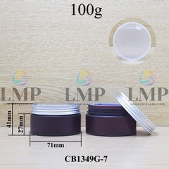 Hũ PET thân mờ nắp nhôm cuốn 100g