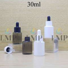 Chai PETG vai ngang nắp bóp khoen nhựa 30ml