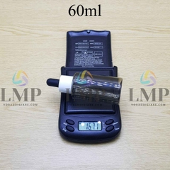 Chai PETG vai ngang nắp bóp khoen nhựa 60ml