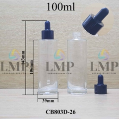 Chai thủy tinh nắp bóp khoen nhôm