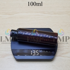 Chai PET vai ngang nắp bật trơn bóng 100ml