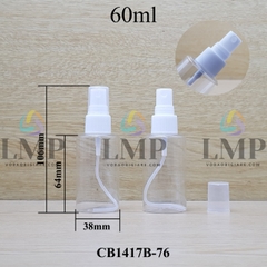 Chai PETG vai ngang đầu phun sương sọc