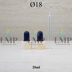 Nắp bóp khoen vân gỗ Ø18