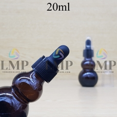 Chai hồ lô nắp bóp khoen nhựa sọc có nắp chụp 20ml