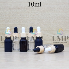 Chai tinh dầu nắp bóp khoen vân gỗ 10ml