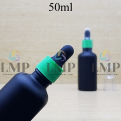 Chai tinh dầu phun mờ nắp bóp khoen nhựa sọc có nắp chụp 50ml