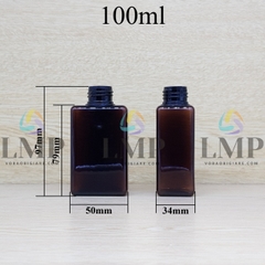Chai lotion vuông cổ Ø24, Ø33