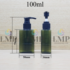 Chai lotion vuông vòi van sọc