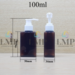 Chai lotion vuông vòi van sọc