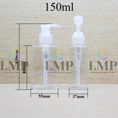 Chai lotion vuông vòi van sọc