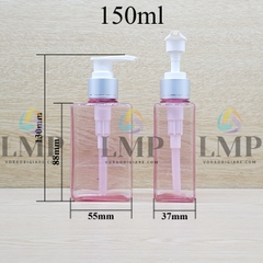 Chai lotion vuông vòi van xi 1 viền
