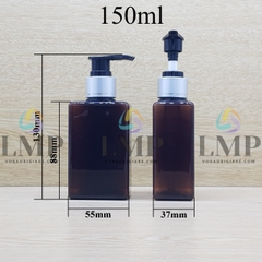 Chai lotion vuông vòi van xi 1 viền