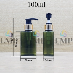 Chai lotion vuông vòi van xi 1 viền