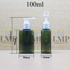 Chai lotion vuông vòi van xi 1 viền