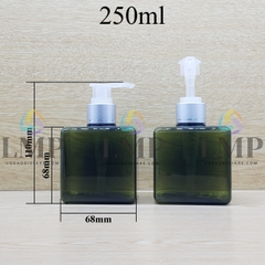 Chai lotion vuông vòi van xi 1 viền